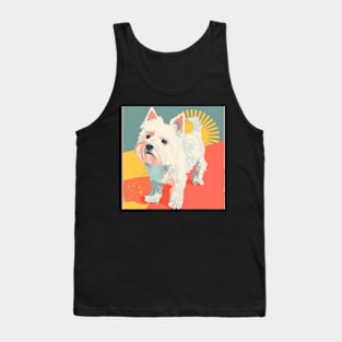 Retro West Highland White Terrier: Pastel Pup Revival Tank Top